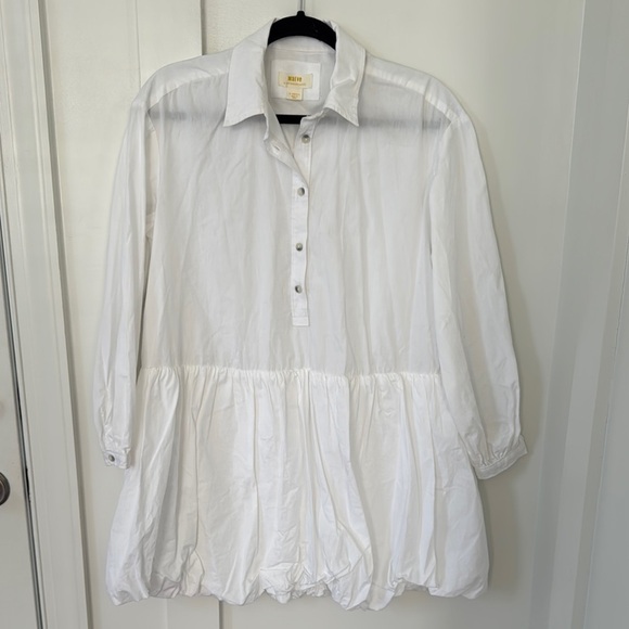 Anthropologie Maeve Bubble-Hem Shirt Dress Size XS - Picture 4 of 12